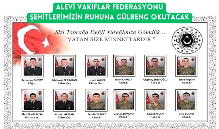 AVF, şehitlerimizin ruhuna gülbeng okutacak