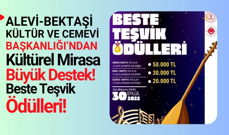 Alevi-Bektaşi Kültür ve Cemevi Başkanlığı’ndan Beste Teşvik Ödülleri