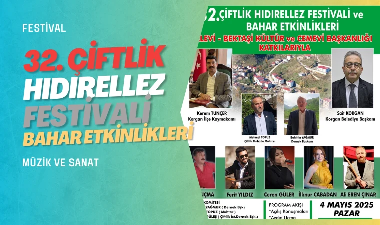 Çiftlik Hıdırellez Festivali ve Bahar Etkinlikleri 4 Mayıs’ta