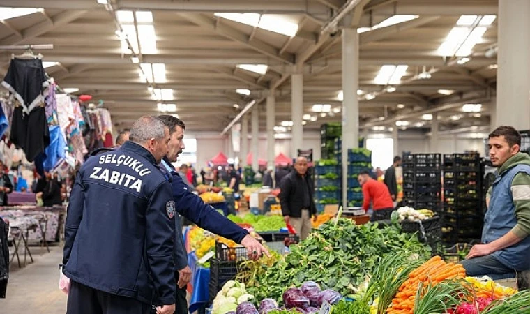Selçuklu Belediyesi’nden pazar yeri denetimi