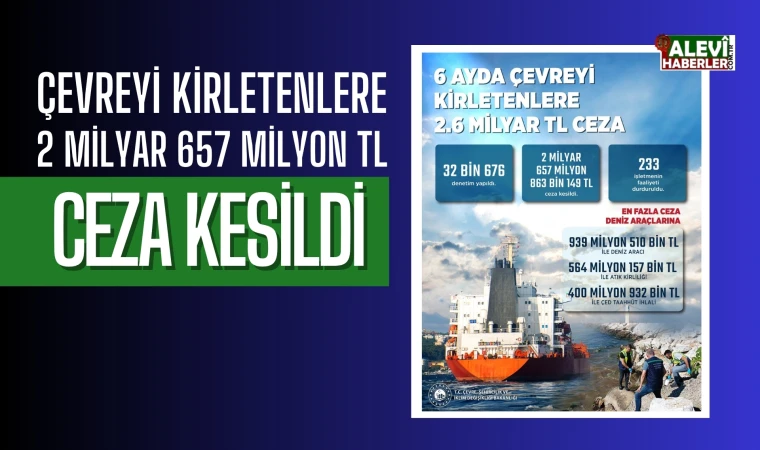 Çevreyi kirletenlere 2 milyar 657 milyon tl ceza kesildi