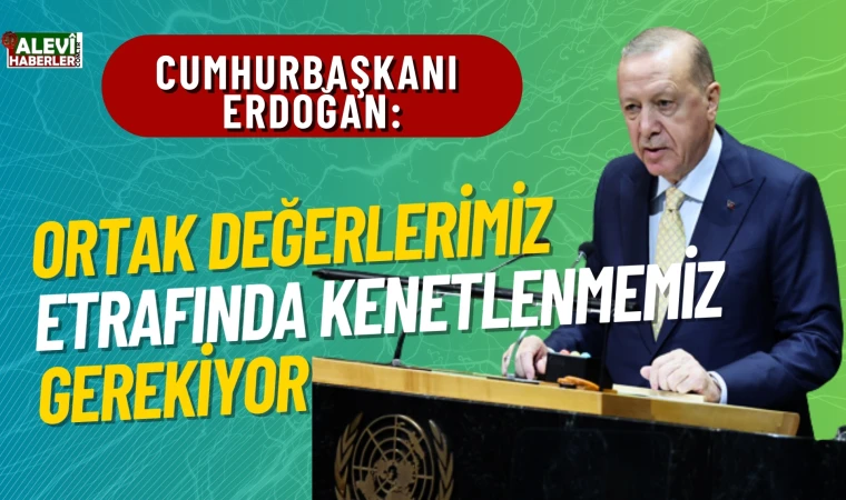 Cumhurbaşkanı Erdoğan: Ortak değerlerimiz etrafında kenetlenmemiz gerekiyor