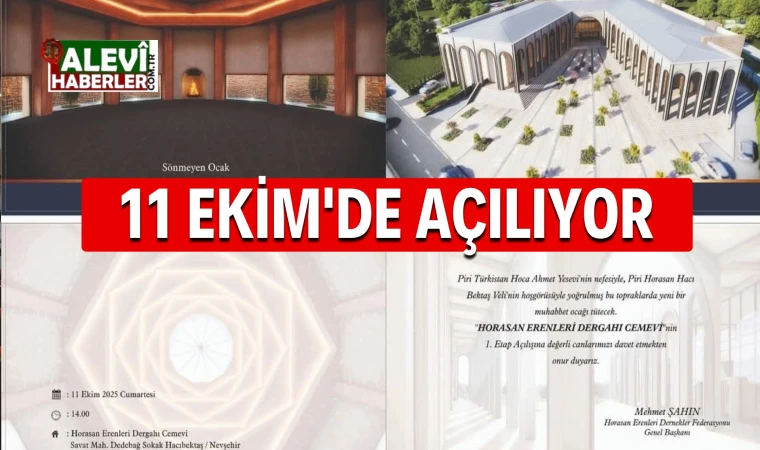 Horasan Erenleri Dergahı Cemevi 11 Ekim'de açılıyor