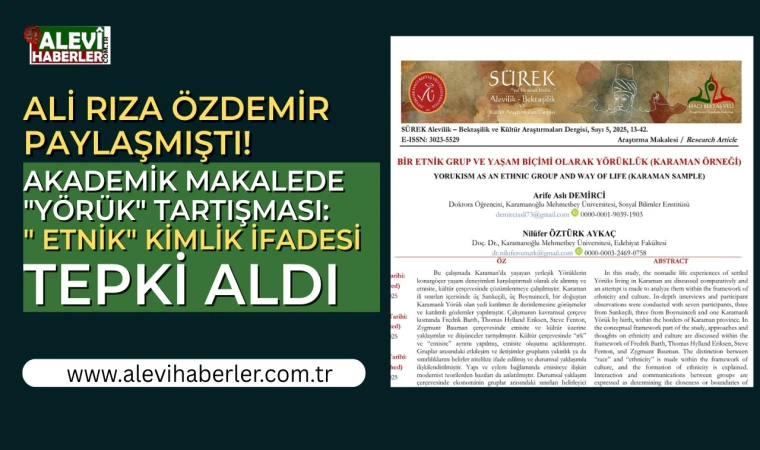 Akademik makalede "Yörük" tartışması: "Etnik" kimlik ifadesi tepki aldı
