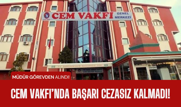 Cem Vakfı başarılı genel müdürü ile yollarını ayırdı!
