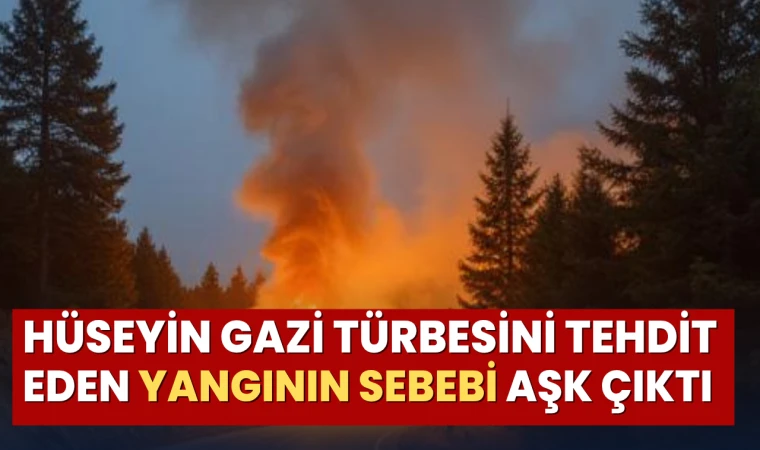 Hüseyin Gazi türbesini tehdit eden yangının sebebi aşk çıktı