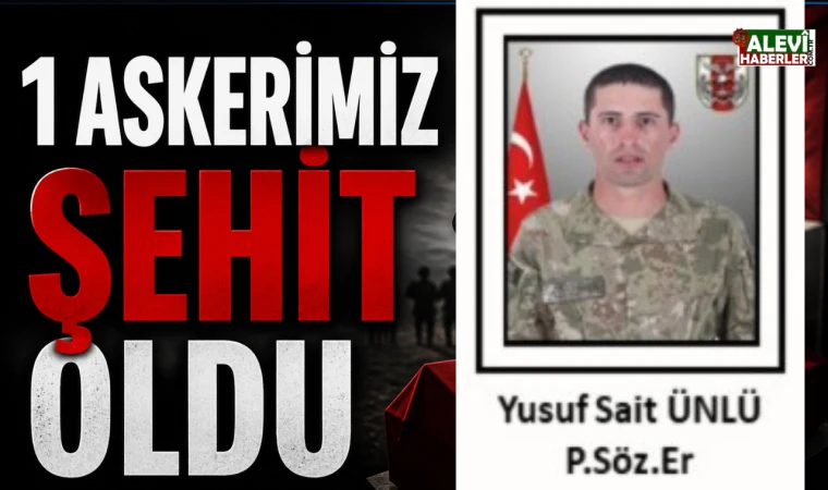 1 askerimiz şehit oldu