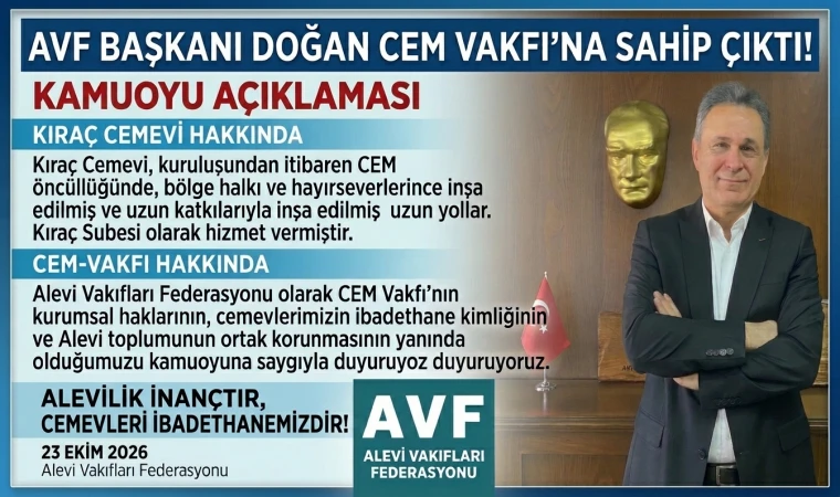 Alevi Vakıflar Federasyonu Cem Vakfı'na sahip çıktı