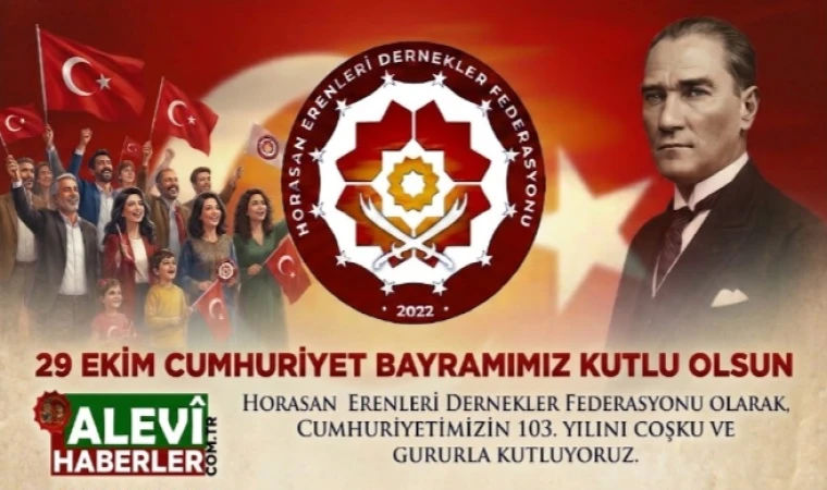 Cumhuriyetimizin 103. Yılı Coşkusu: Horasan Erenleri Dernekler Federasyonu'ndan Anlamlı Kutlama