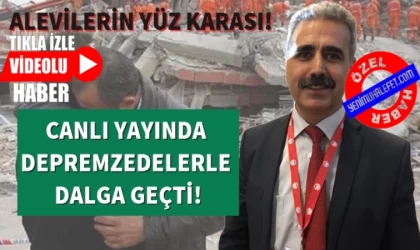 Alevilerin yüz karası Cafer Kaplan canlı yayında depremzedelerle dalga geçti