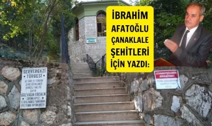 İbrahim Afatoğlu Çanakkale şehitleri için yazdı: Servergazi Türbesi