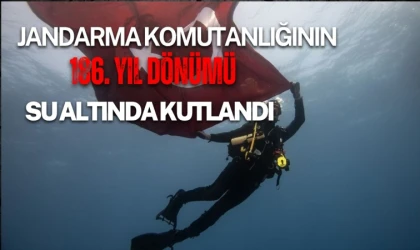 Jandarma Teşkilatı'nın 186. Yıl Dönümü Su Altında Kutlandı