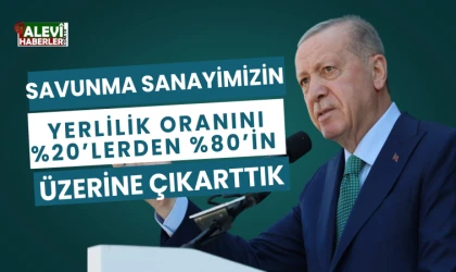 Erdoğan:Savunma sanayimizin yerlilik oranı yüzde 80'in üzerine çıkarttık