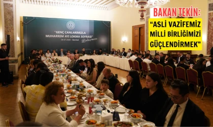 Genç canlar Bakan Tekin’le Muharrem sofrasında buluştu