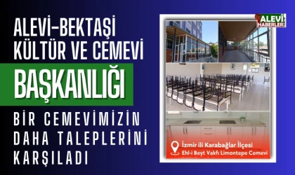 İzmir'deki Ehl-i Beyt Vakfı Limontepe Cemevi'nin talepleri karşılandı