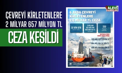 Çevreyi kirletenlere 2 milyar 657 milyon tl ceza kesildi
