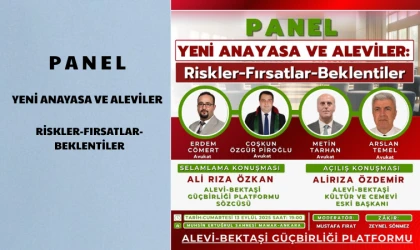 Ankara’da “Yeni Anayasa ve Aleviler” paneli düzenlenecek