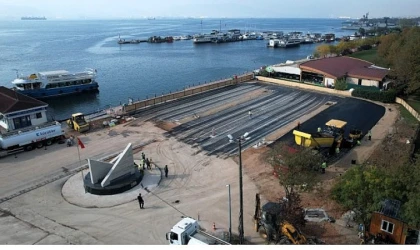 1 Mart Vapur İskelesi Otoparkı yüzde 85 tamam