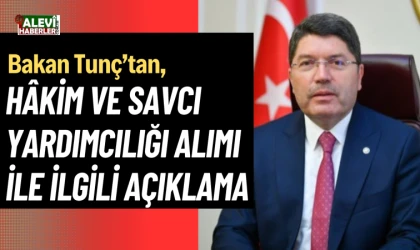 Bakan Tunç, 1000 hâkim ve savcı yardımcılığı alımı ile ilgili açıklamada bulundu