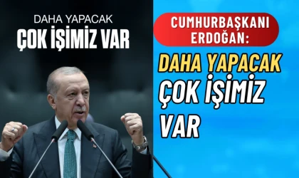 Cumhurbaşkanı Erdoğan: Daha yapacak çok işimiz var