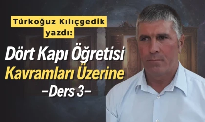 Türkoğuz Kılıçgedik yazdı: Dört Kapı Öğretisi-Ders-3
