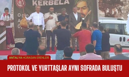 Horasan Erenleri Antalya’da inşaat alanında Aşure Lokması paylaştı