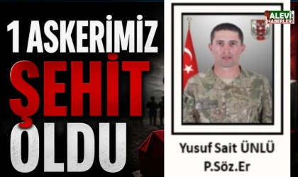 1 askerimiz şehit oldu