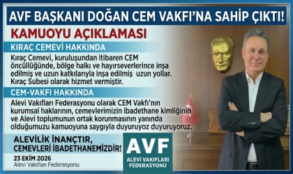 Alevi Vakıflar Federasyonu Cem Vakfı'na sahip çıktı